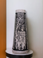 Celestial Love: Tholu Lamps of Radha and Krishna Amidst the Darkness, available for purchase