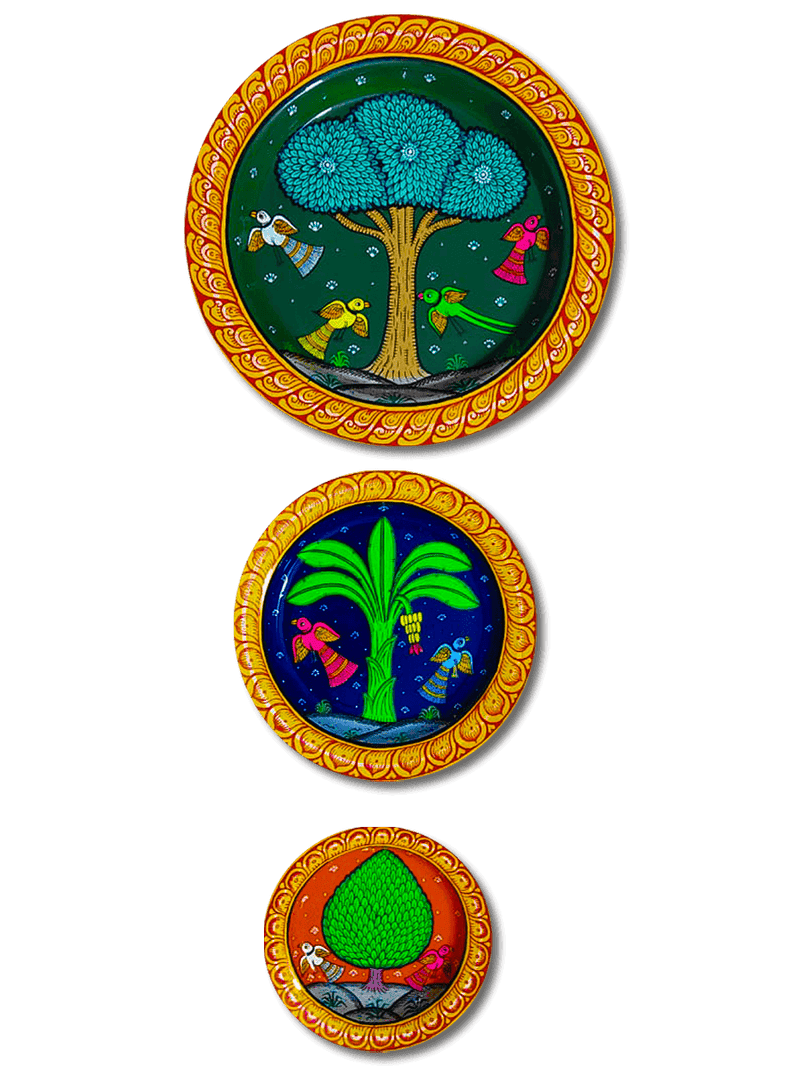 A Song of Life and Colors: Trilogy on Pattachitra Plates by Apindra Swain