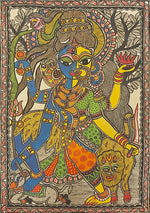 Ardhanareshwar Madhubani  Painting 