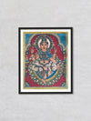 Aura of Abundance: The Divine Grace of Goddess Lakshmi in Kalamkari Splendour by Siva Reddy - for sell