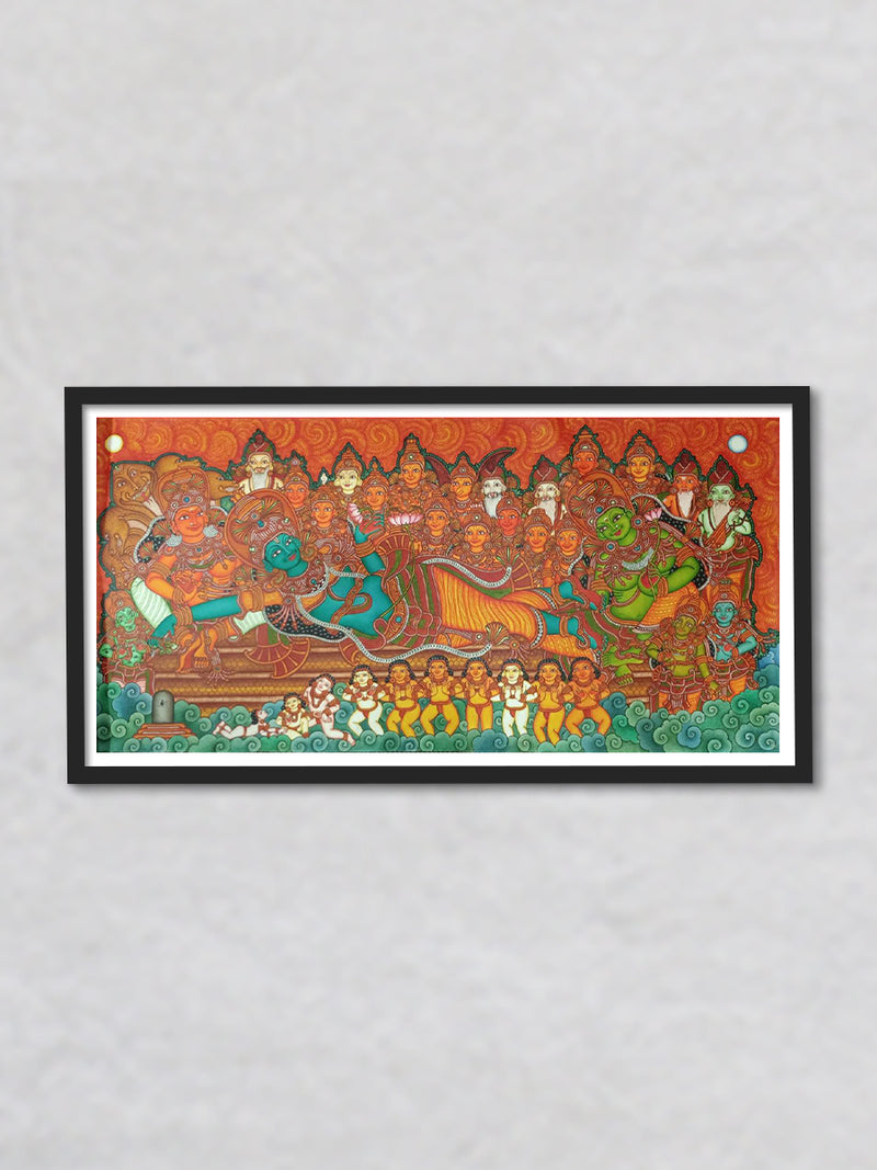 Ananthashayanam Kerala Mural Painting by Adarsh for sale