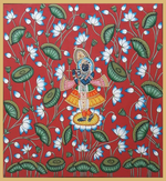 Buy Shrinathji between a lotus pond Pichwai painting