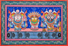 Vibrant Jaganath, Subhadra, and Balbhadra in Nagarguna Bhes Pattachitra Painting are now on sale.