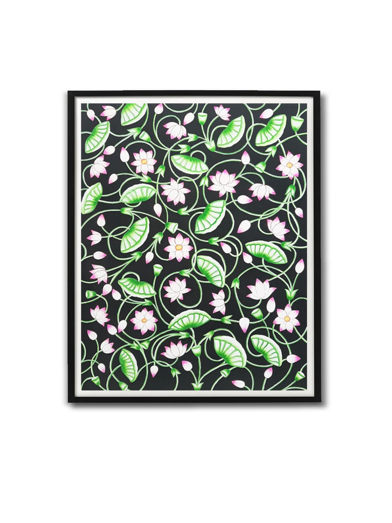 Order Stylised lotuses in a pond Pichwai art