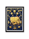 Cow with calf blue pichwai art For Sale