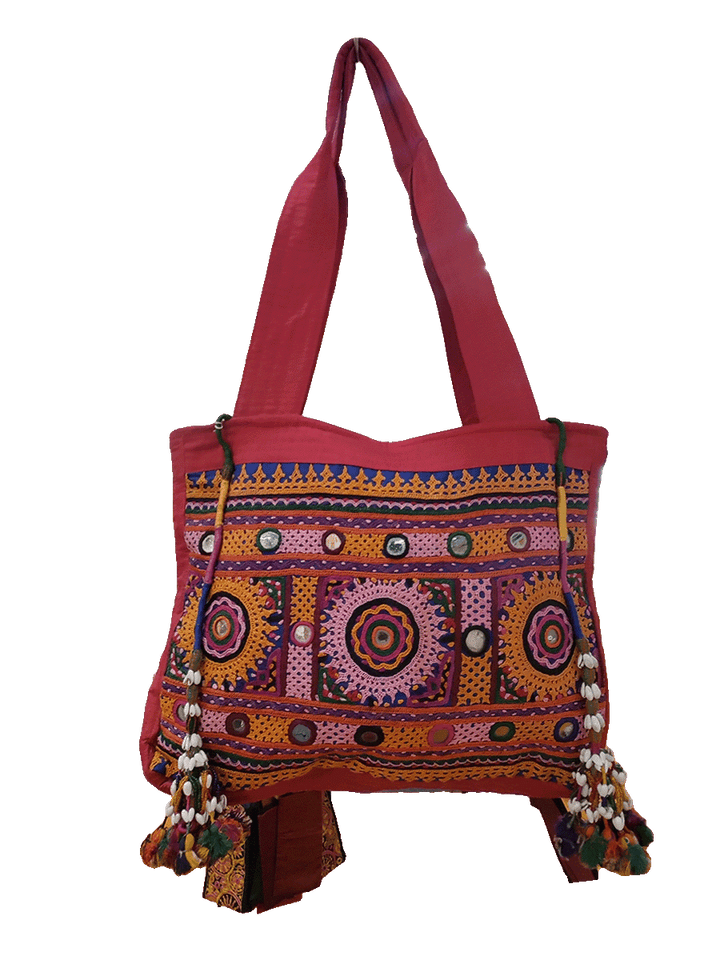 Treasure Trove of Culture: Rakhi Soni Jayeshbhai's Vibrant Kutch Embroidery Tote Thumbnail