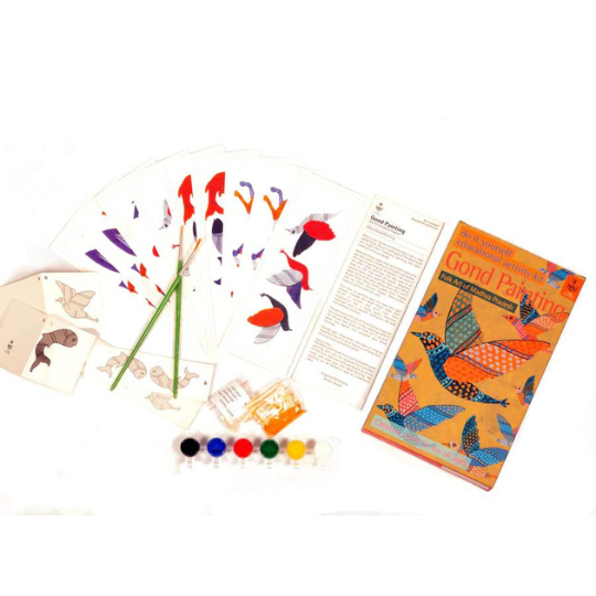 POTLI DIY Educational Colouring Kit - Gond Painting of Madhya Pradesh for Young Artists (5 Years +)