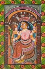 The Grace of Maa Manasha Devi, Bengal Pattachitra by Manoranjan Chitrakar