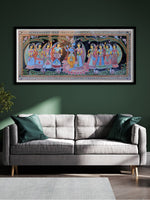 Order Online Radha-Krishna surrounded with Gopis in TIkuli art by Ashok Kumar at memeraki.com