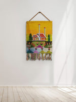 Weaving Timeless Threads: The Perfect Picture of Rich Indian Countryside, Ghazipur Wall Hanging by Md. Matim for sale
