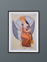 Experience the enchanting world of Mystical Mastery Unleashed: A Kalighat Patua Masterpiece by owning a limited edition print of this extraordinary artwork.