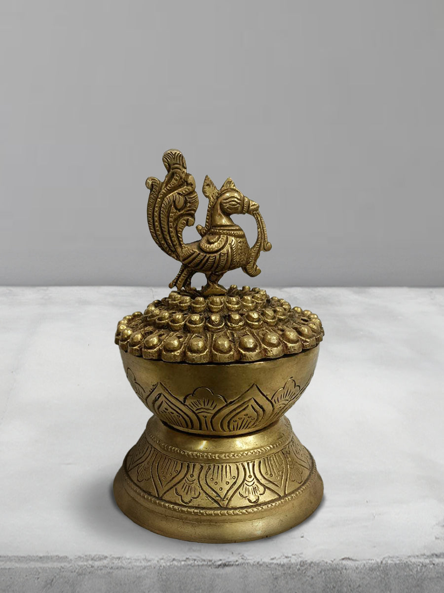 Peacock Dhoop box Brass Work for Sale