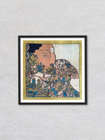 Majestic Narratives: An Elephant's Tapestry of Divinity Kalamkari Painting by Siva Reddy - for sell 
