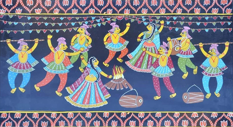 Order Online Lohri Tikuli Bihar folk art Painting at memeraki.com