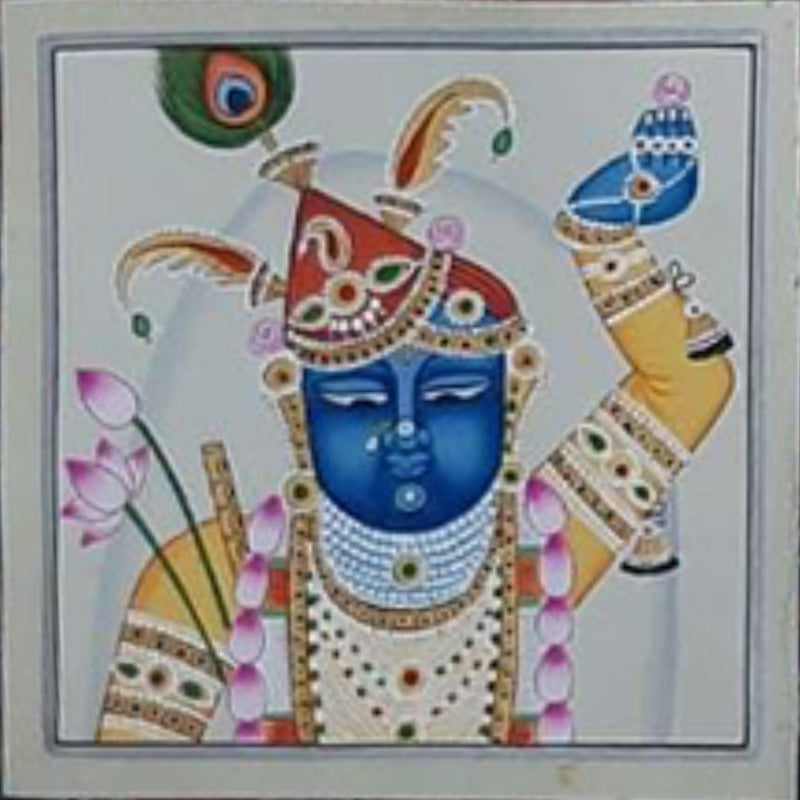 Purchase  Divine Revelry: Shrinathji Splendour through Pichwai Artwork Pichwai Painting by Shehzaad Ali Sherani