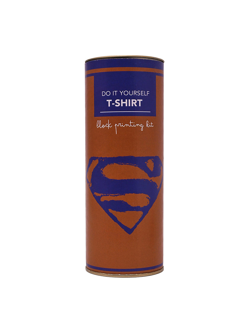 POTLI DIY Craft Kit Block Print Your own T-Shirt (Superman) 4-12 years