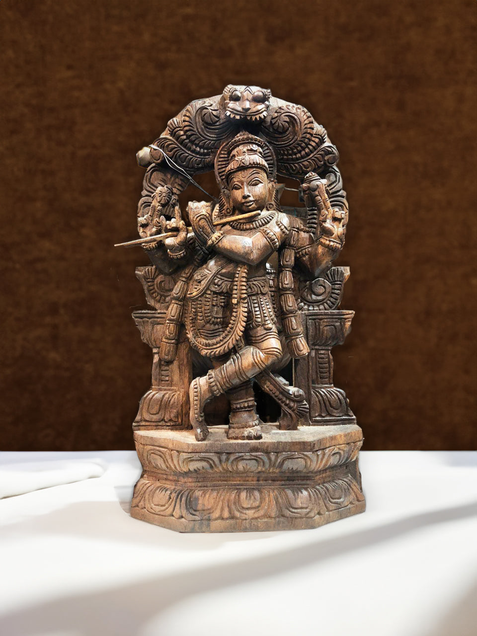 Lord Krishna wooden Artwork for Sale