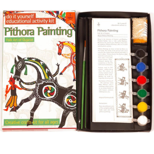 POTLI DIY Educational Colouring Kit - Pithora Painting of Gujarat for Young Artists (5 Years +)