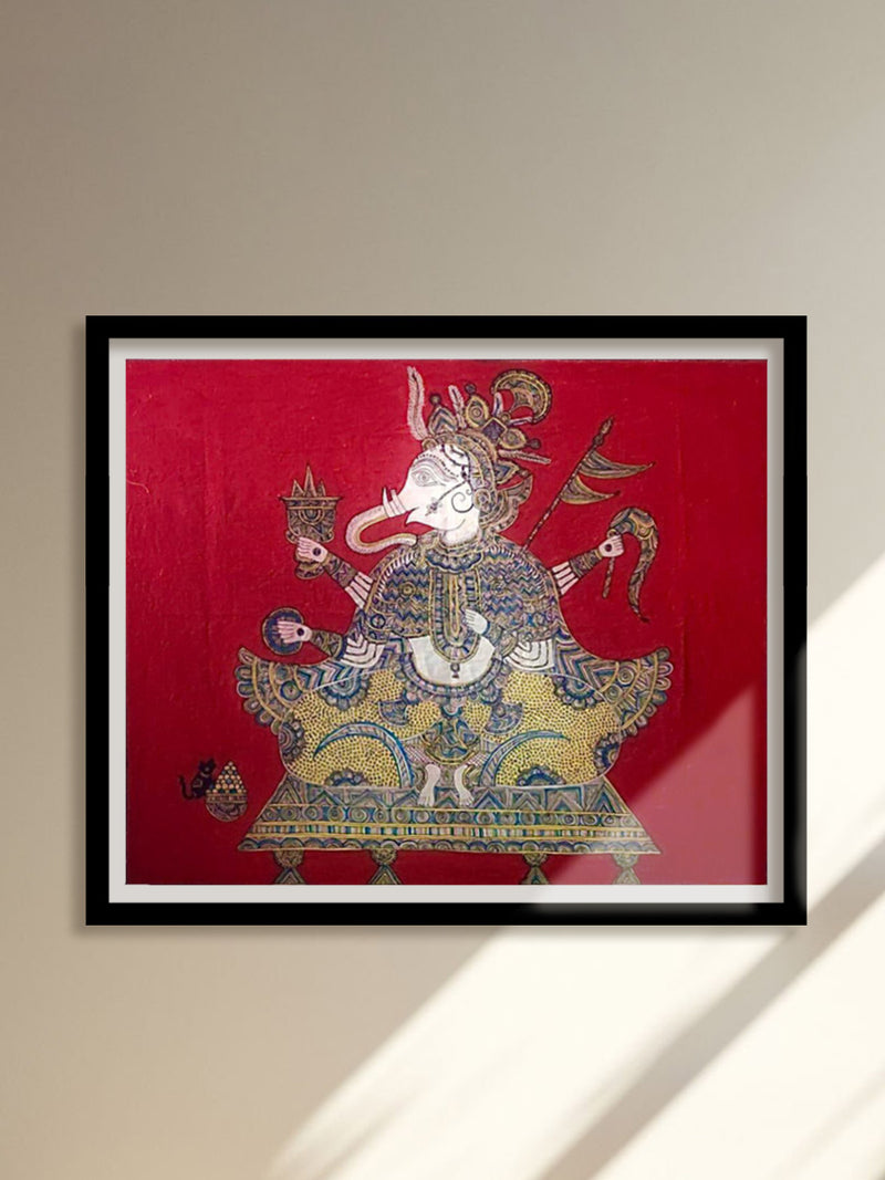 Depiction of Lord Ganesha in Mata Ni Pachedi by Sanjay Chittara for Sale