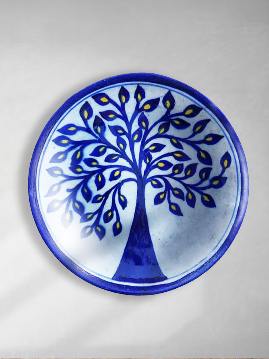 Shop for Realms of habitat and serenity: Blue Pottery Plates by Vikram Singh Kharol at memeraki.com