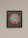 Divine Essence: The Multi-Color Dus Avatara Krishna Pattachitra on a Wooden Plate  by Apindra Swain for sale