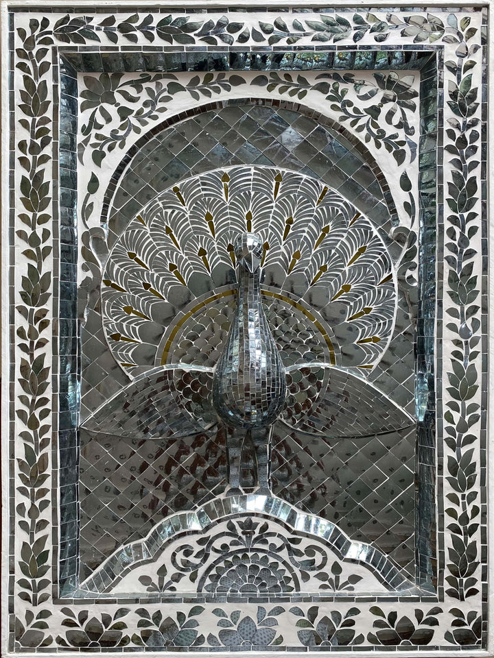 Eternal Splendor: The Intricate Thikri Glass Plumage by Vinayak Art Glass inlay Handicrafts Thumbnail