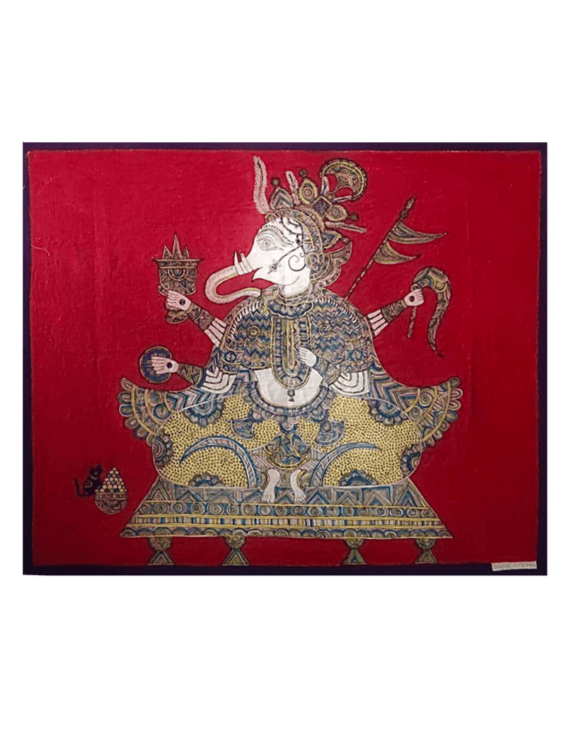 Buy Depiction of Lord Ganesha in Mata Ni Pachedi by Sanjay Chittara