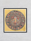 Enlightened Radiance: Circles of Enlightenment Kalamkari Painting by Siva Reddy- for sell