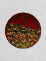 Charismatic Creation: Handcrafted Paper Mache Kashmiri Animal Naqashi Wall Plates available for acquisition