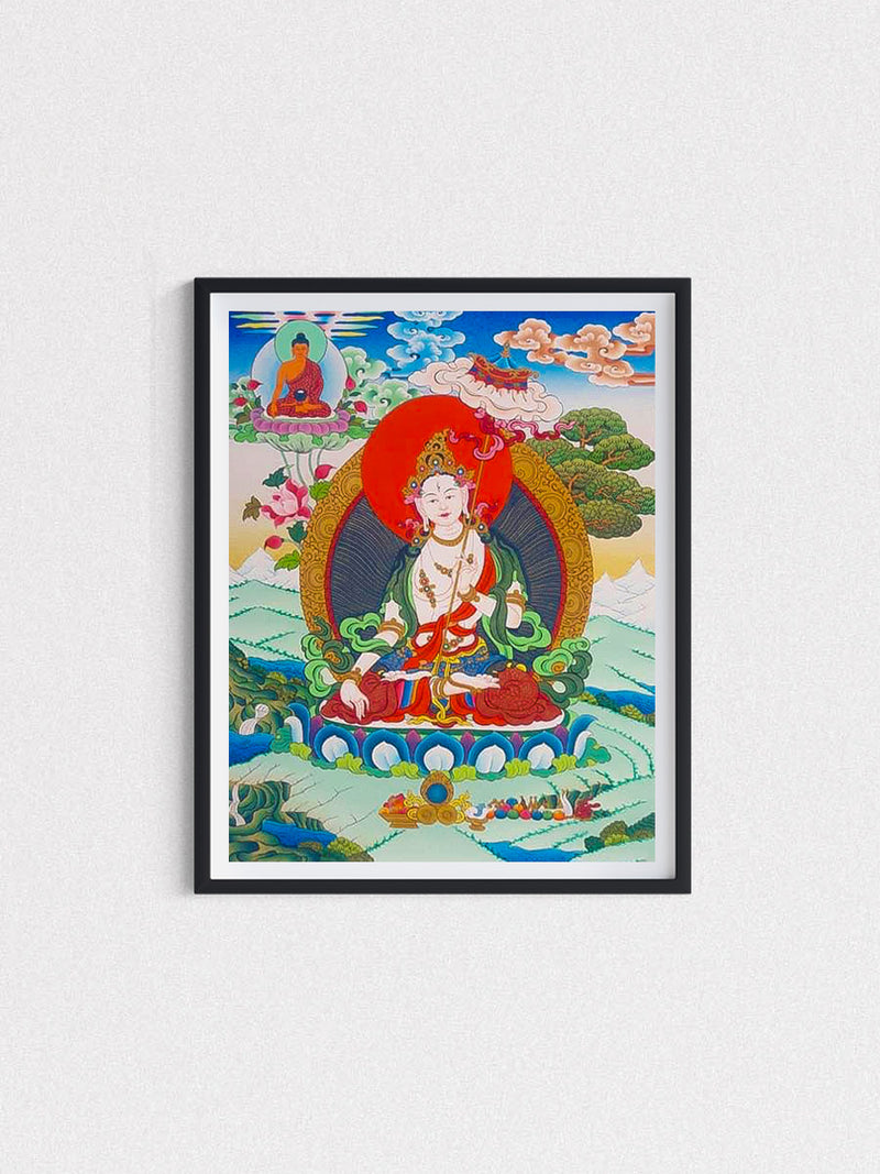 White Tara in Thangka painting by Gyaltsen Zimba
