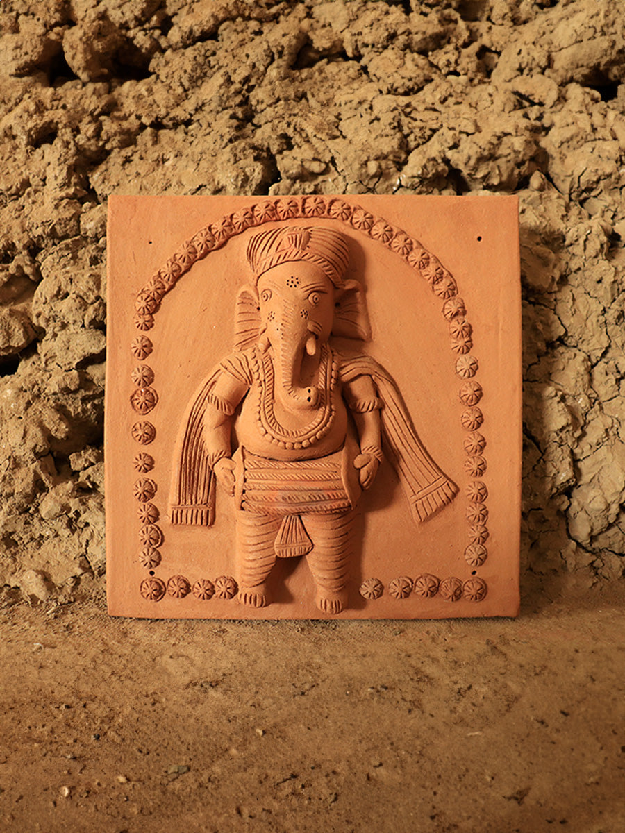 Depiction of Lord Ganesha in Terracotta by Dinesh Molela