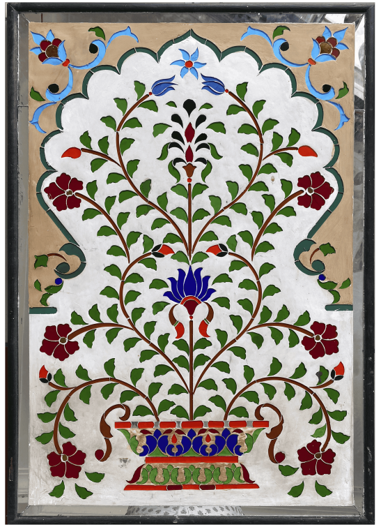 Purchase Enchanted Blossoms: A Radiant Thikri Glass Celebration by Vinayak Art Glass inlay Handicrafts