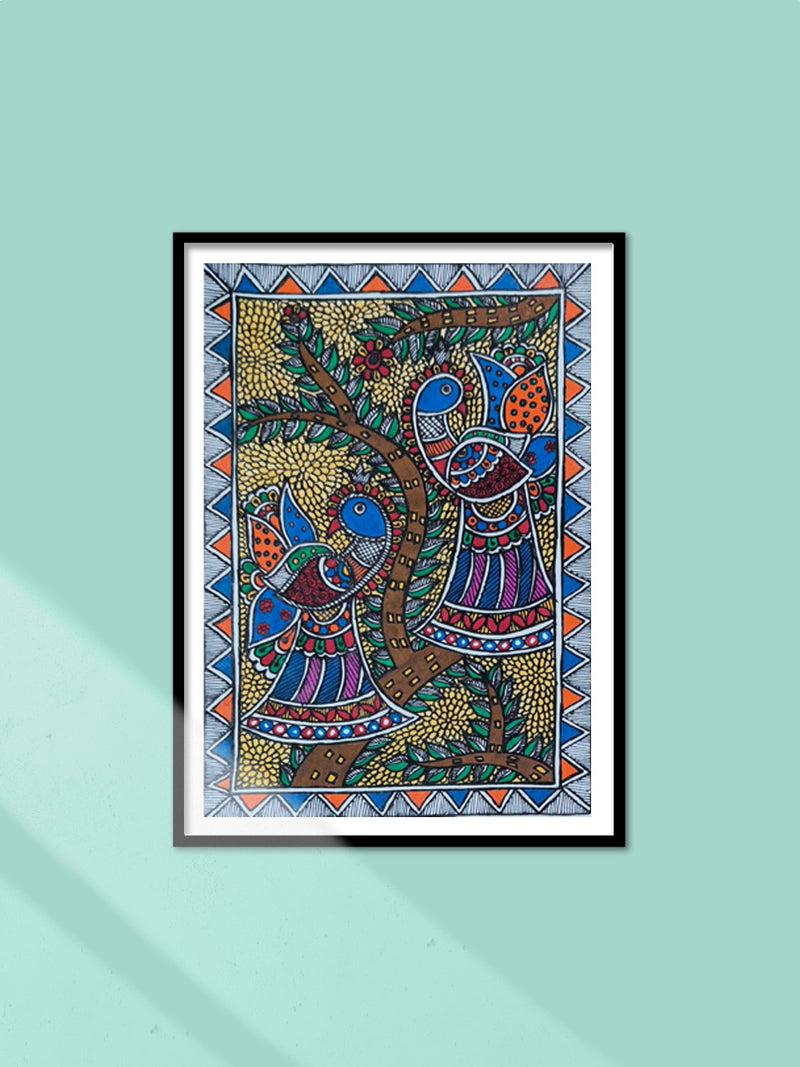 Shop Two Peacocks in Madhubani by Ambika Devi 