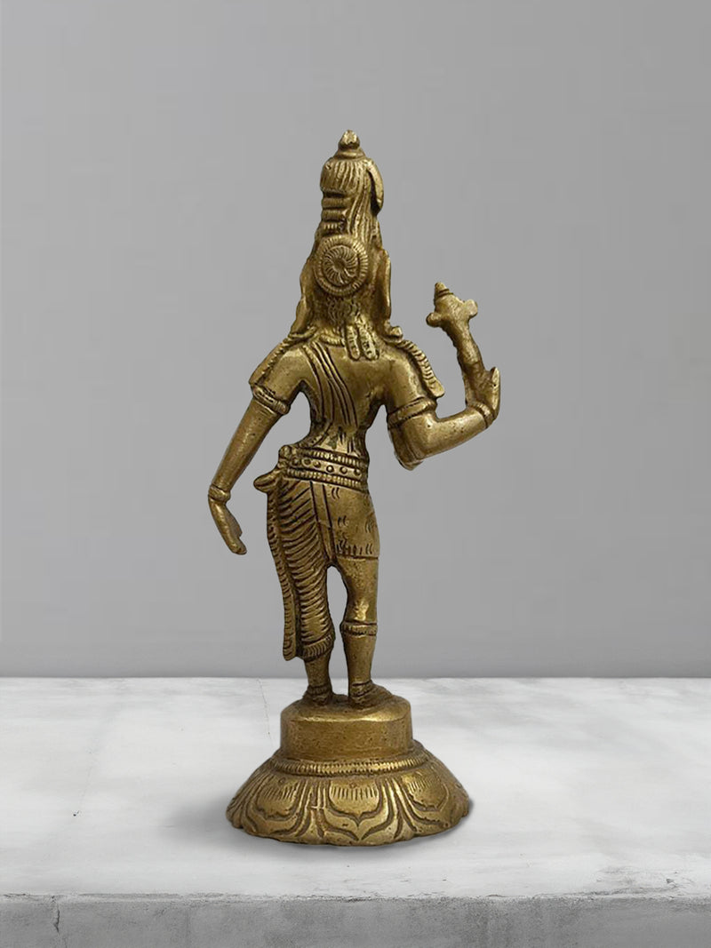 Buy Ardh Nareshwar: Lord Shiva & Parvati | Gold Brass Artwork | Madhya pradesh