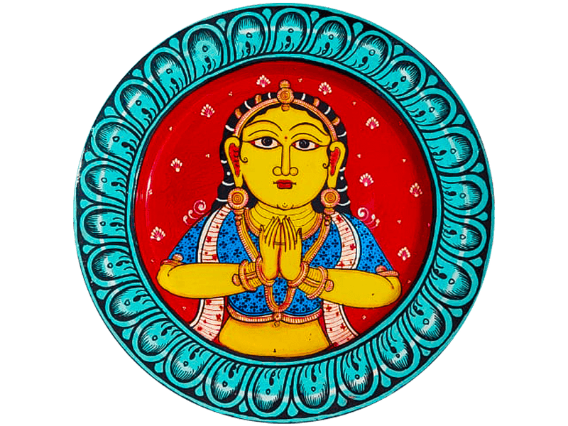 Buy Dance of Colors Pattachitra Wall Plates