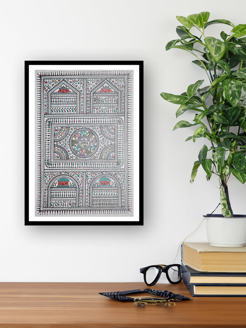 Step into the world of Saura Painting, where the spirit of tribal village life comes alive. Don't wait, make this extraordinary piece yours today!