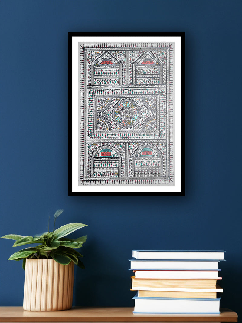 Discover the rich cultural heritage with Saura Painting, portraying the vividness of tribal village life. Buy now and embrace its allure