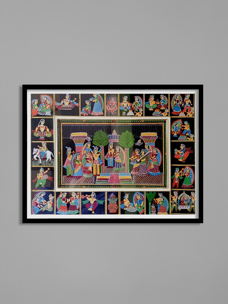 Fundamentals of Indian heritage and custom: Tikuli paintings by Ashok Kumar for Sale