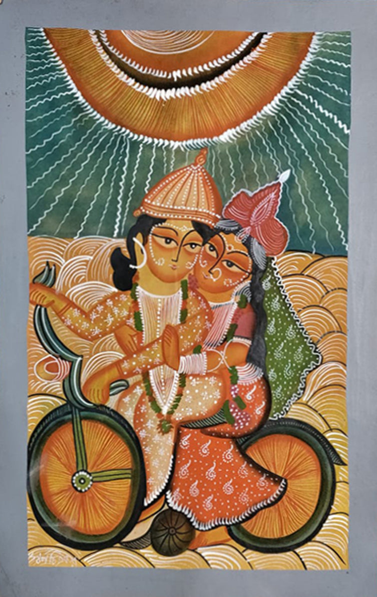 Purchase Cycle of Love: A Bengali Pattachitra Journey with Babu and Bibi Bengal Pattachitra by Swarna Chitrakar