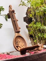 A Blessing of Lord Ganesha: Raw Sandalwood Veena by Om Prakash