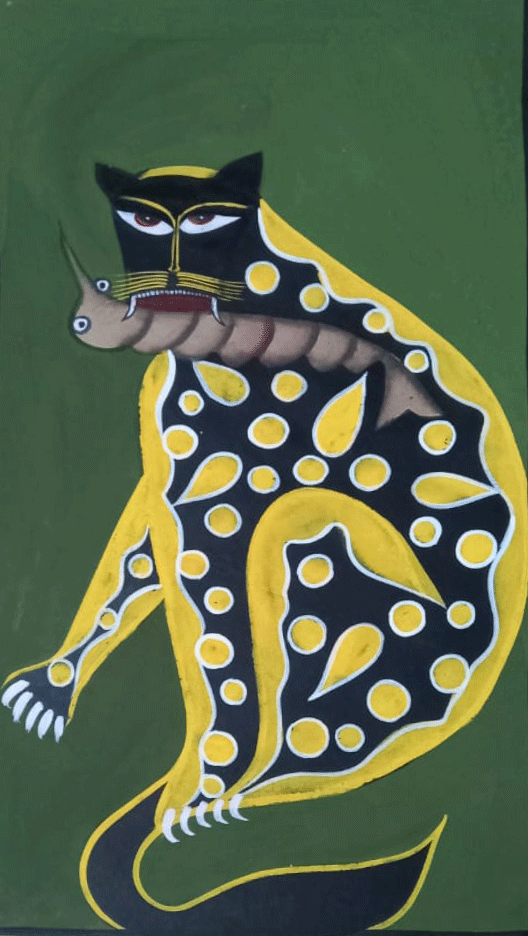 A Cat in Kalighat by Uttam Chitrakar Thumbnail