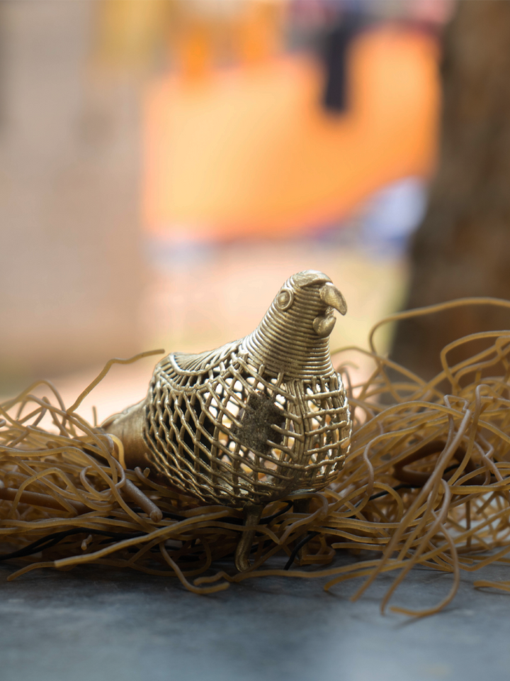 A Chirping Bird: Dhokra Handicraft by Kunal Rana Thumbnail