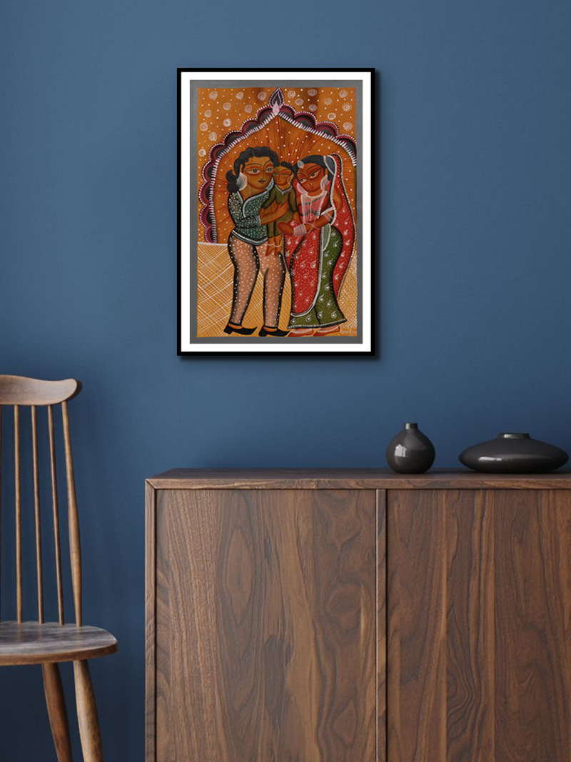 Shop A Family in Bengal Pattachitra by Swarna Chitrakar