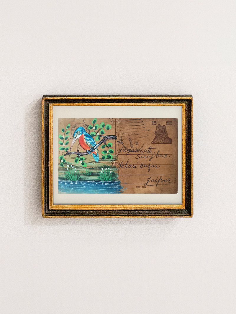 A Flight into Eternity – The Mughal Miniature Postcard by Mohan Prajapati for sale 