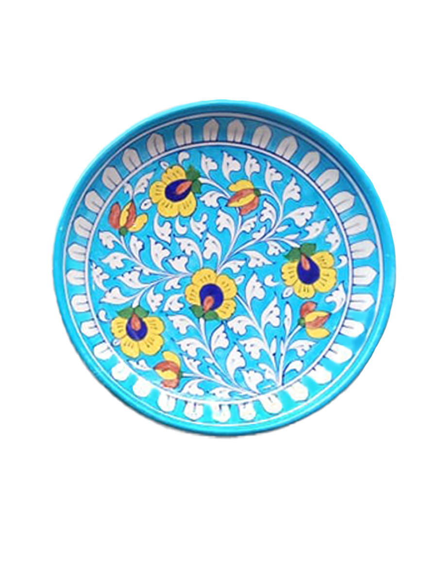 Buy Blue Pottery Artwork/ Ceramic/Floral