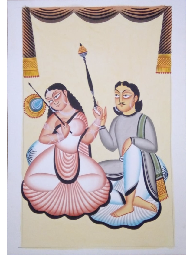 A Kaleidoscope of Care and Concern: The Timeless Charm Kalighat by Hasir Chitrakar Thumbnail