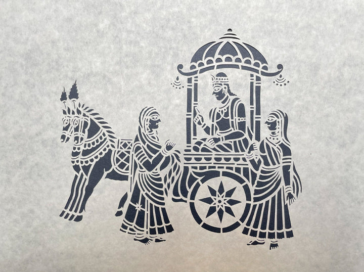 A Rath-Yatra, Sanjhi Artwork By Ashutosh Verma Thumbnail