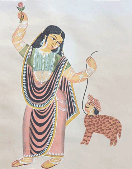 A Sheepish Affair in Kalighat by Hasir Chitrakar Thumbnail
