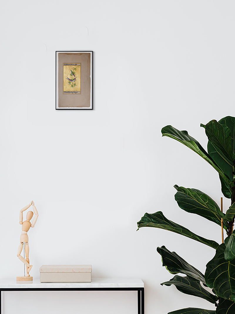 A Stillness Unveiled The Enchanted Perch of Hummingbirds for sale