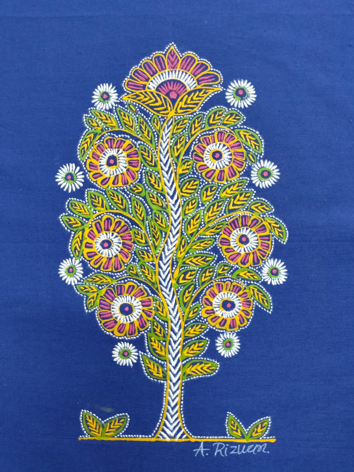 A Vibrant Tree in Rogan art by Rizwan Khatri Thumbnail